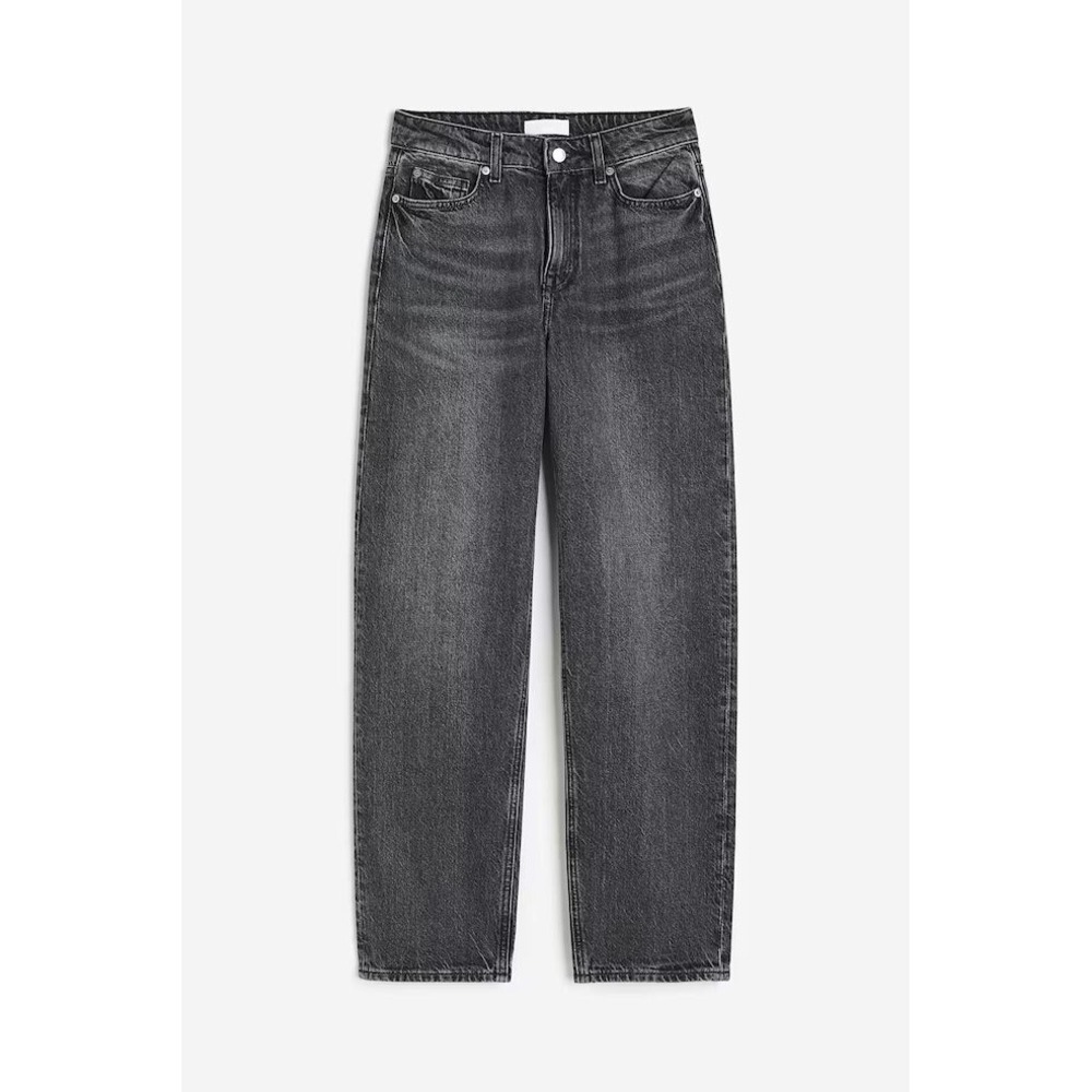 H&M Women's Dark Grey Tapered Jeans - USA Size 14 - 31" Inseam